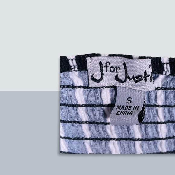 J for Justify Black Striped Pantsuit Jumpsuit NWT - Picture 5 of 8